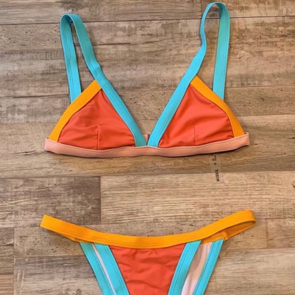 Colorblock Bikini 🧡